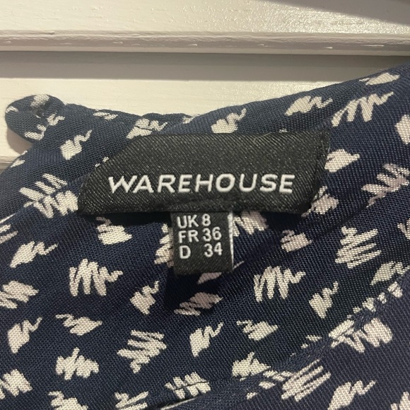 Navy blue patterned dress - Picture 3 of 4